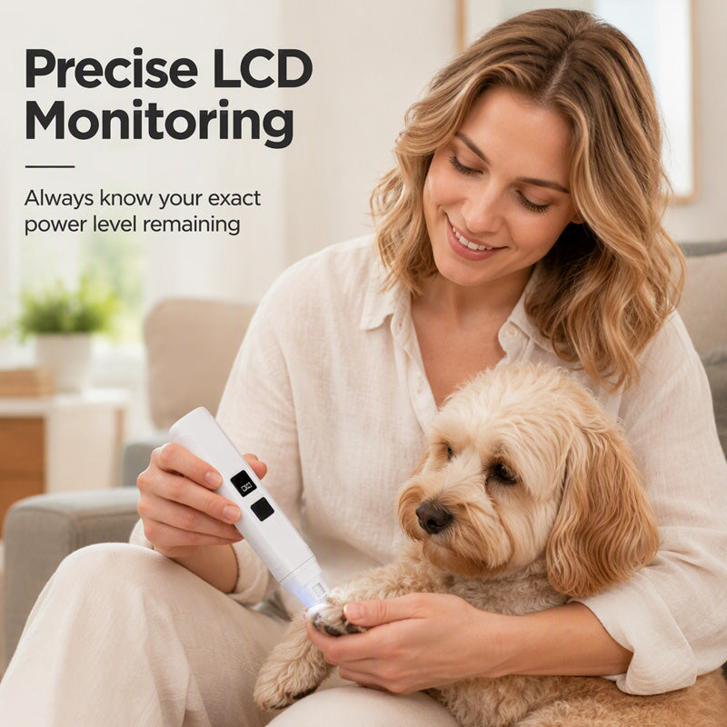 Electric Pet Nail Grinder with LED Battery Display