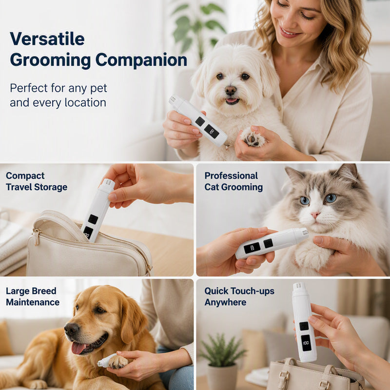 Electric Pet Nail Grinder with LED Battery Display