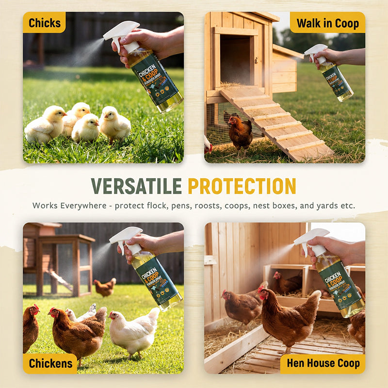 50% OFF Natural Chicken Coop Cleaning Spray Helps eliminate dirt, grime, and odors | Easy to use and great for chicken coops