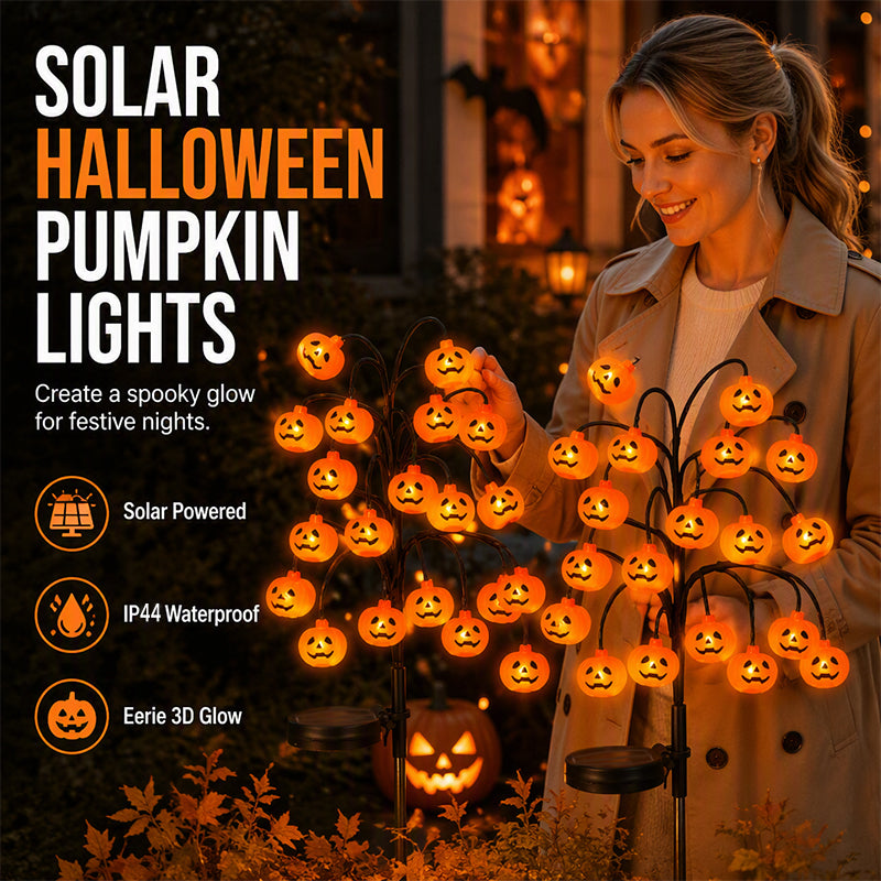 DE RÉDUCTION Guirlande lumineuse solaire étanche citrouille d'Halloween