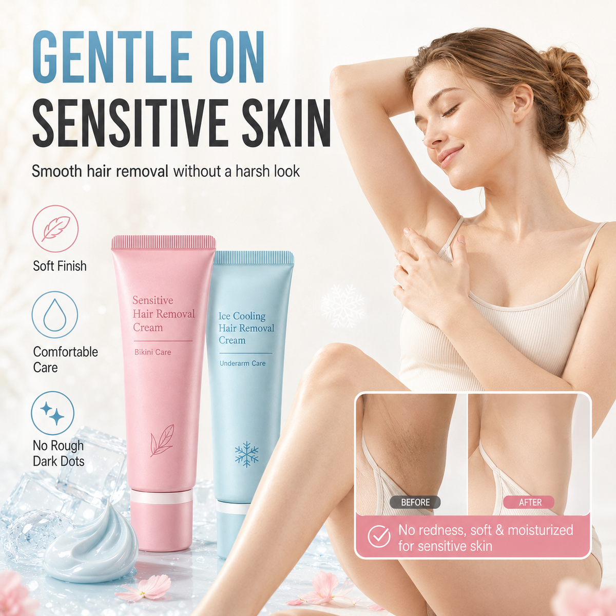 FAVORITE 2026 Hair removal cream Enriched with rose and lavender oils, brightening niacinamide Inhibits regrowth, for smoother, softer skin for longer