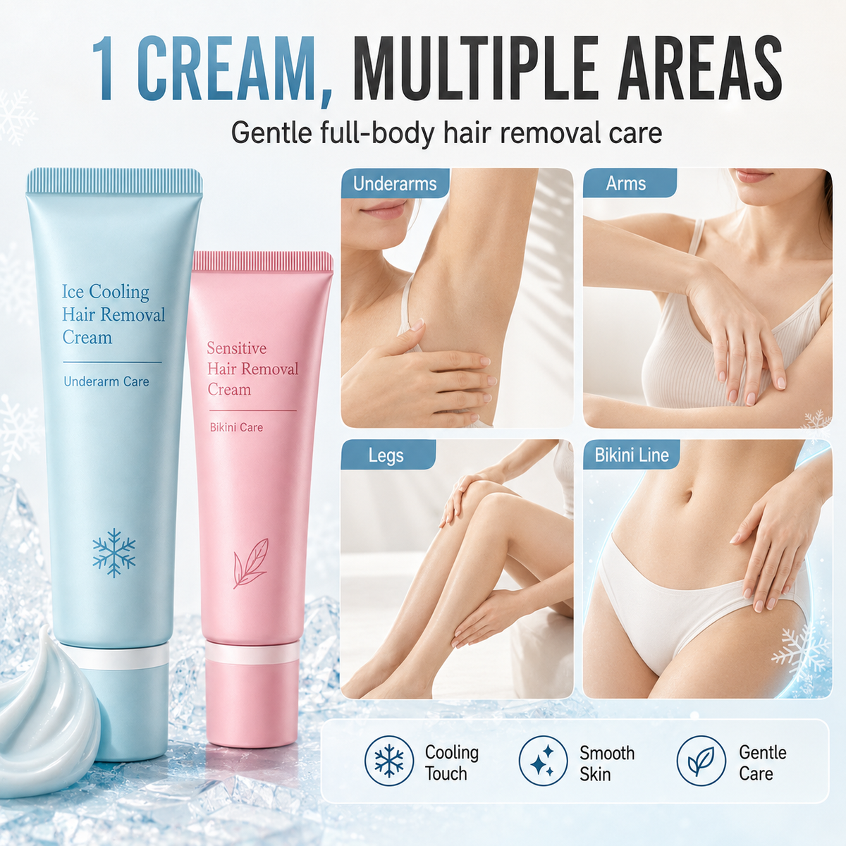 FAVORITE 2026 Hair removal cream Enriched with rose and lavender oils, brightening niacinamide Inhibits regrowth, for smoother, softer skin for longer