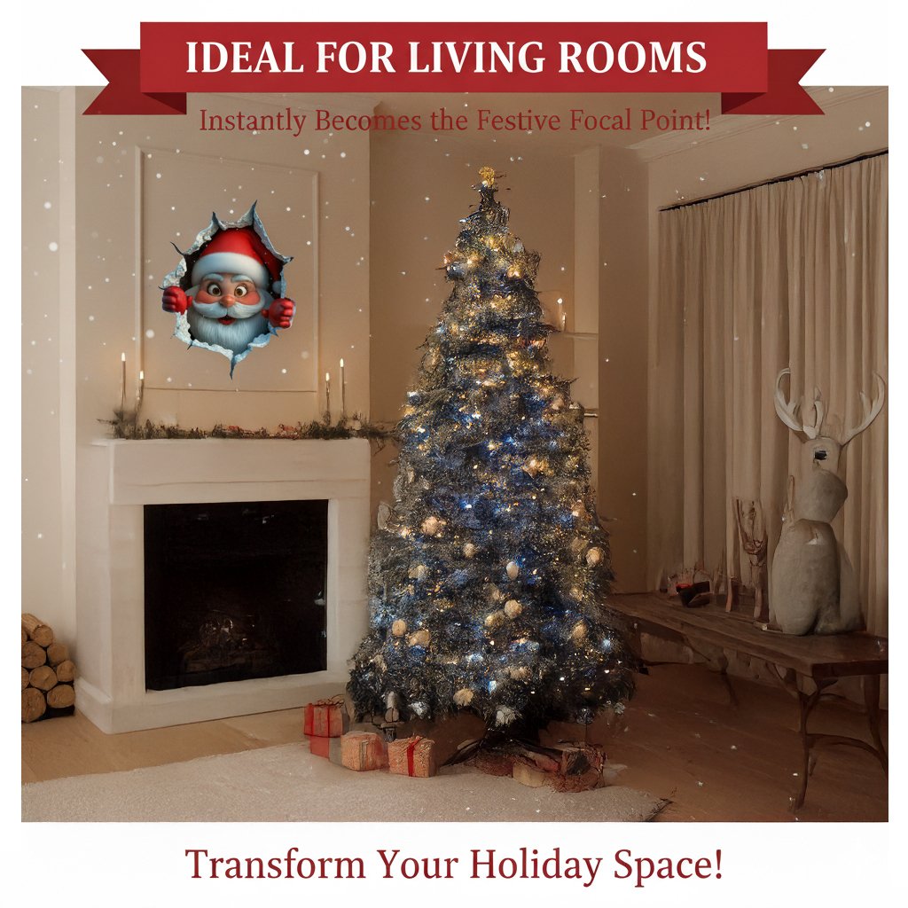 3D Christmas Eve Surprise Wall Decals
