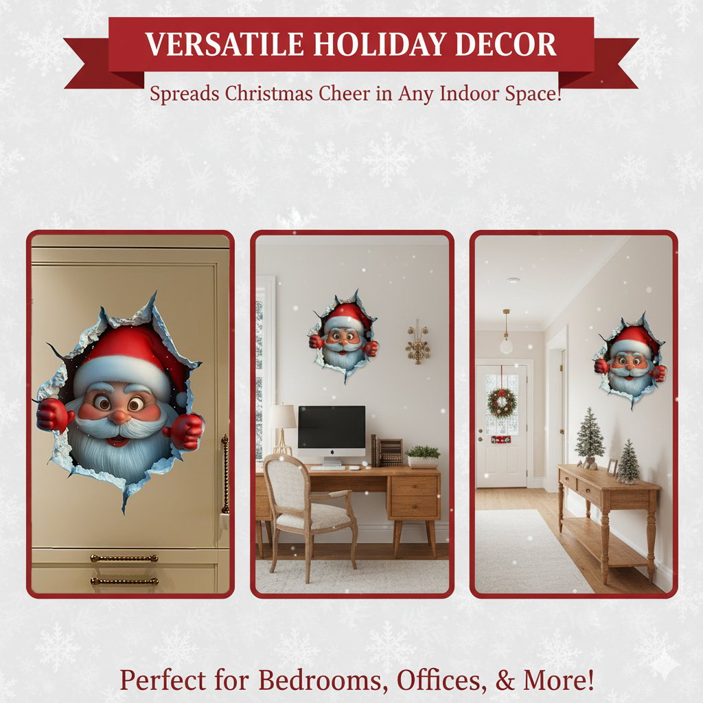 3D Christmas Eve Surprise Wall Decals