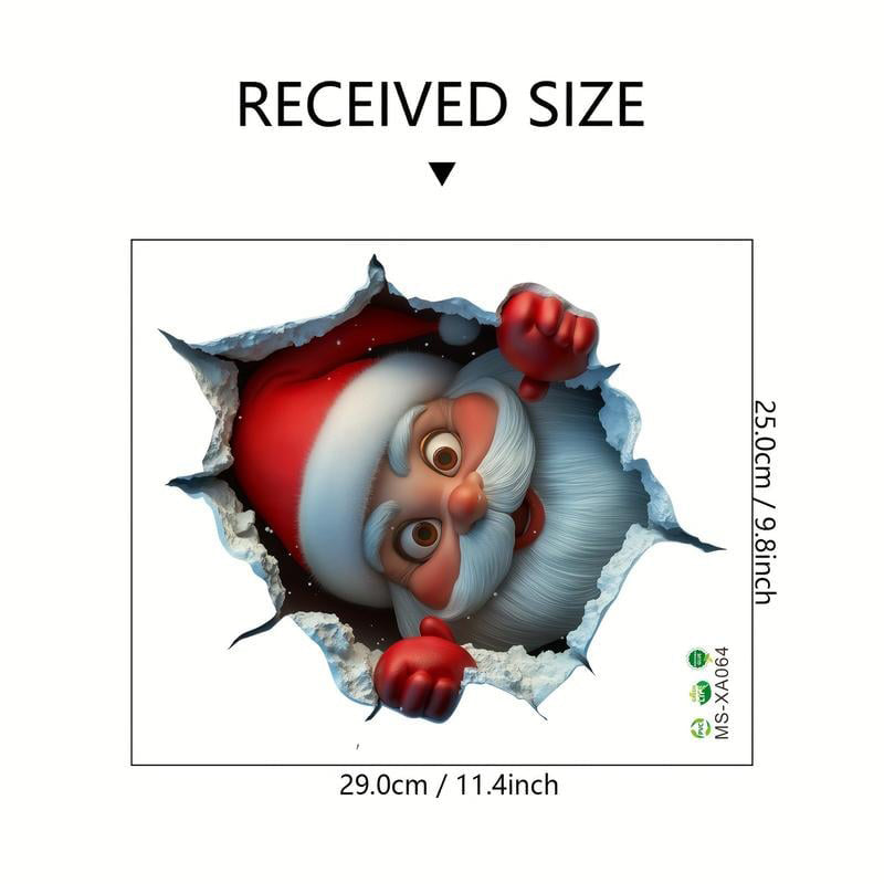 3D Christmas Eve Surprise Wall Decals