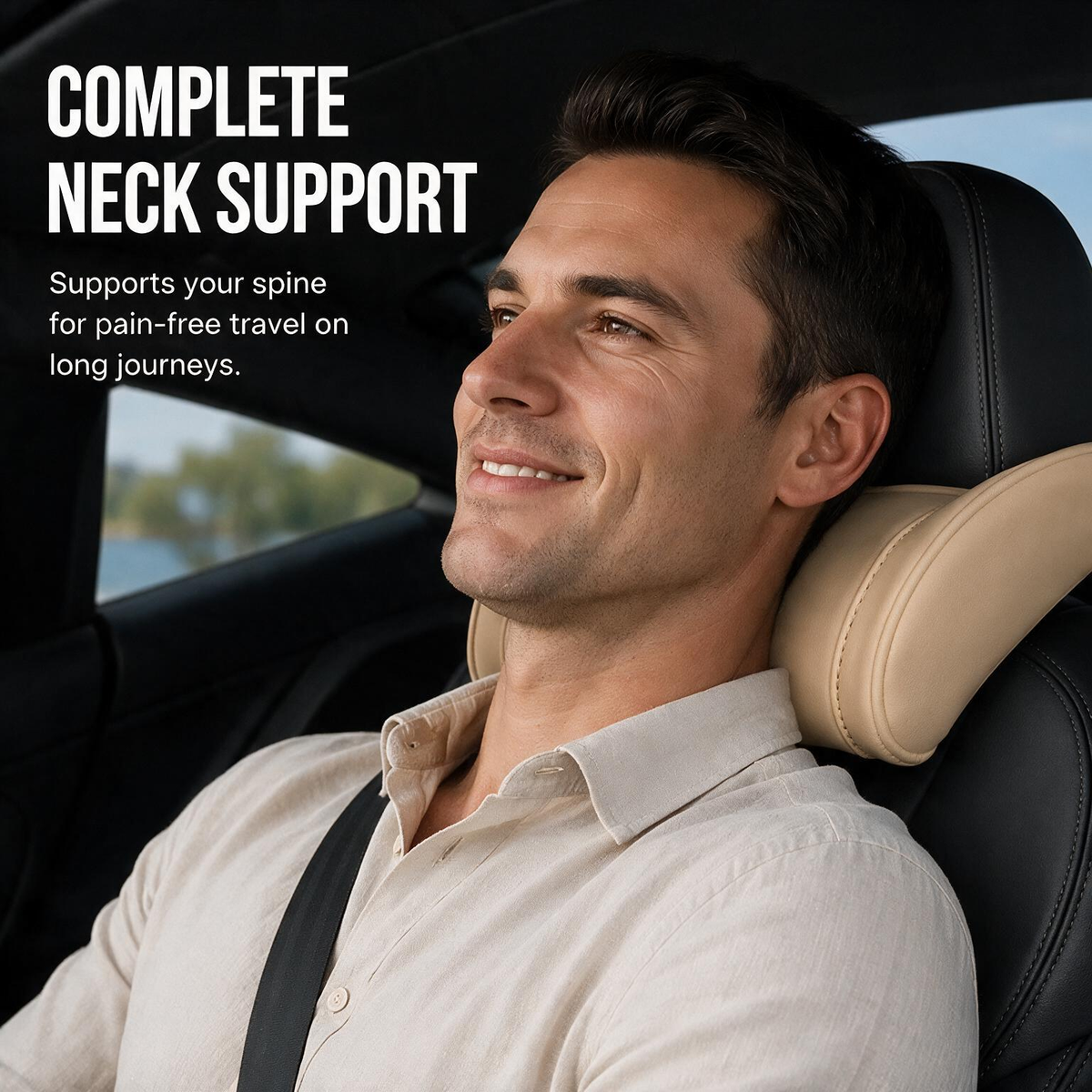 Oreiller de voiture ergonomique en mousse à mémoire de forme pour appuie-tête