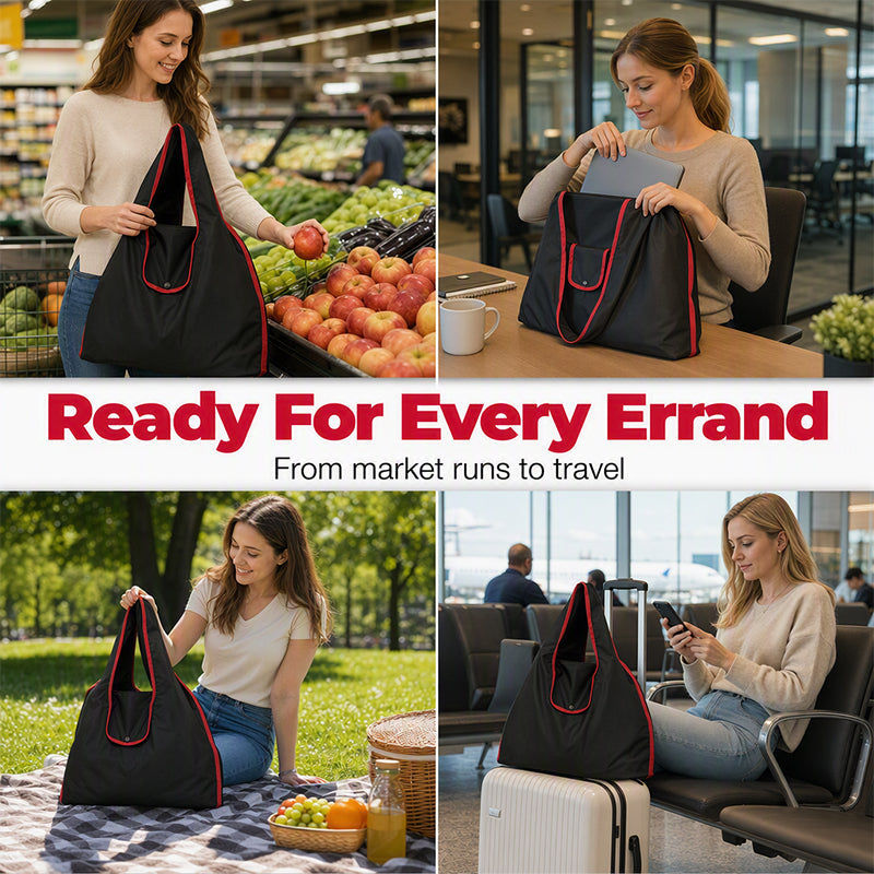 EN STOCK Foldable, reusable grocery bag Spacious, lightweight, and machine-washable