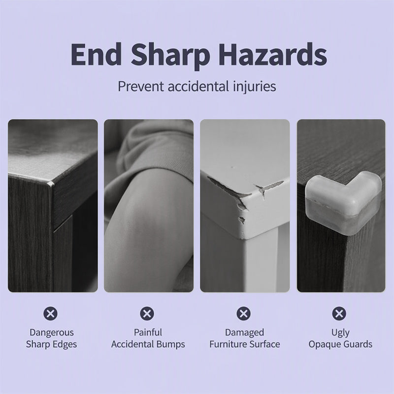 Soft, transparent corner protectors