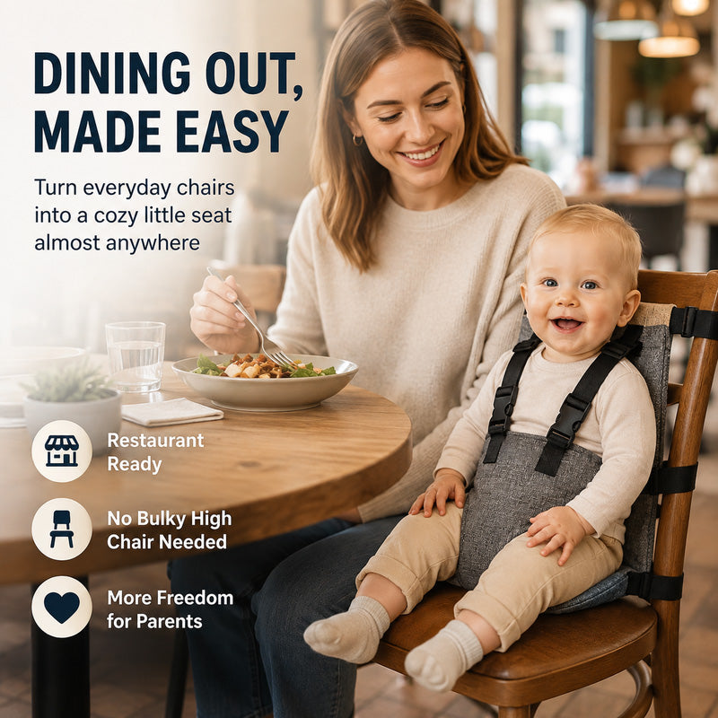 Portable high chair safety strap for babies