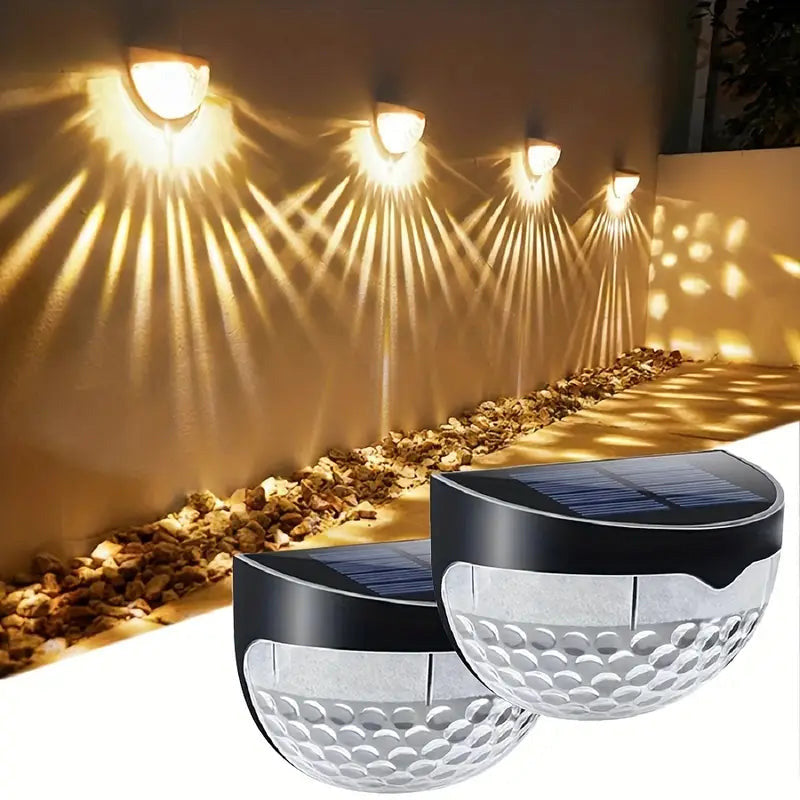 Decorative and waterproof solar fence lights for outdoor use