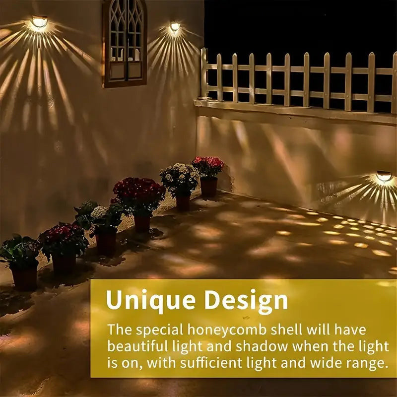 Decorative and waterproof solar fence lights for outdoor use