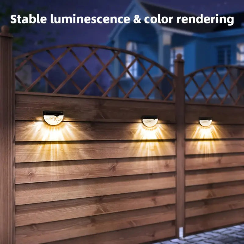 Decorative and waterproof solar fence lights for outdoor use