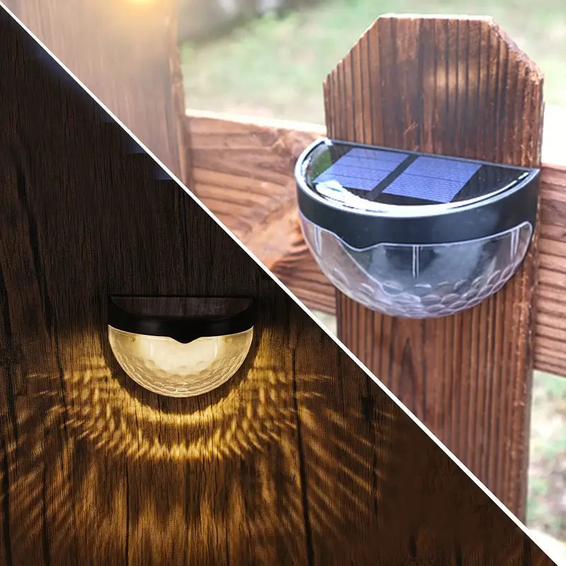 Decorative and waterproof solar fence lights for outdoor use
