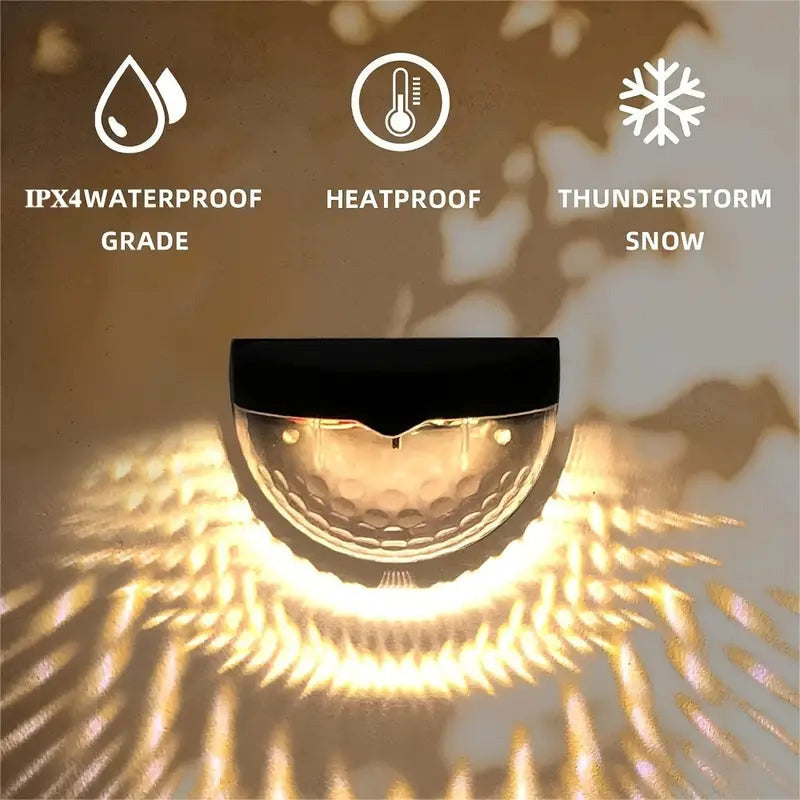 Decorative and waterproof solar fence lights for outdoor use