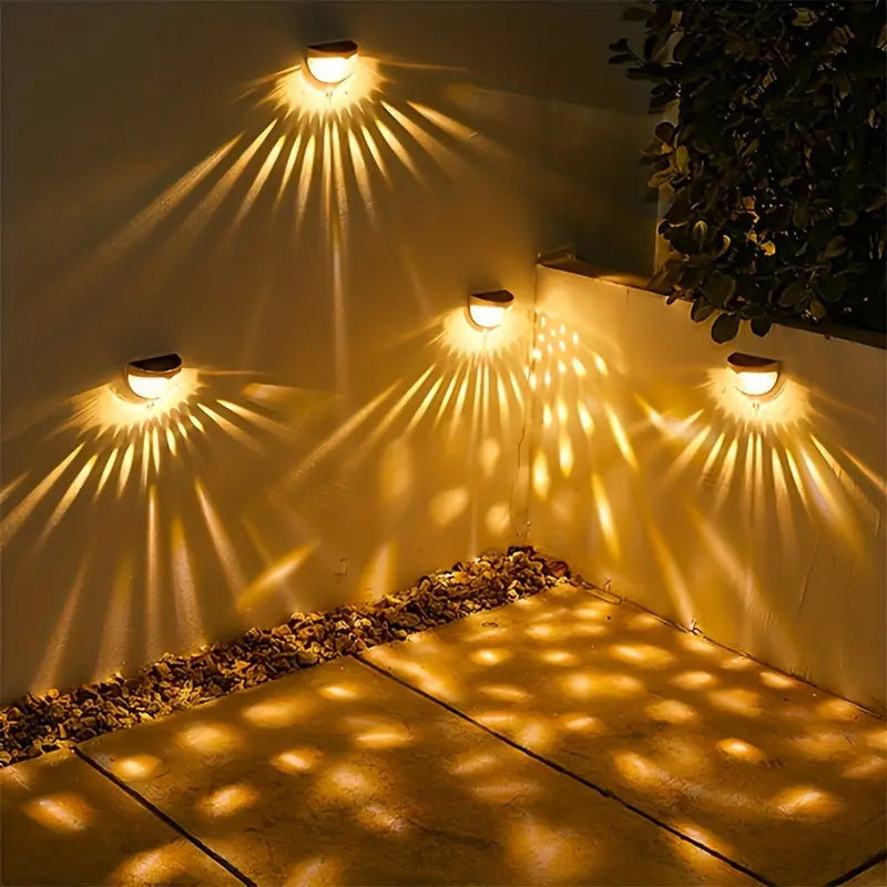 Decorative and waterproof solar fence lights for outdoor use