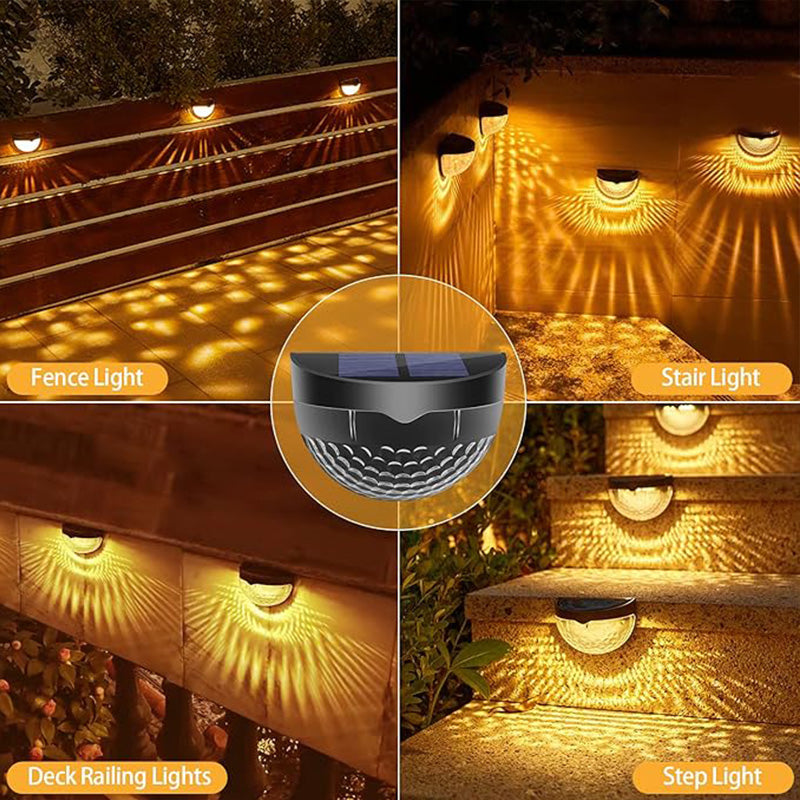 Decorative and waterproof solar fence lights for outdoor use