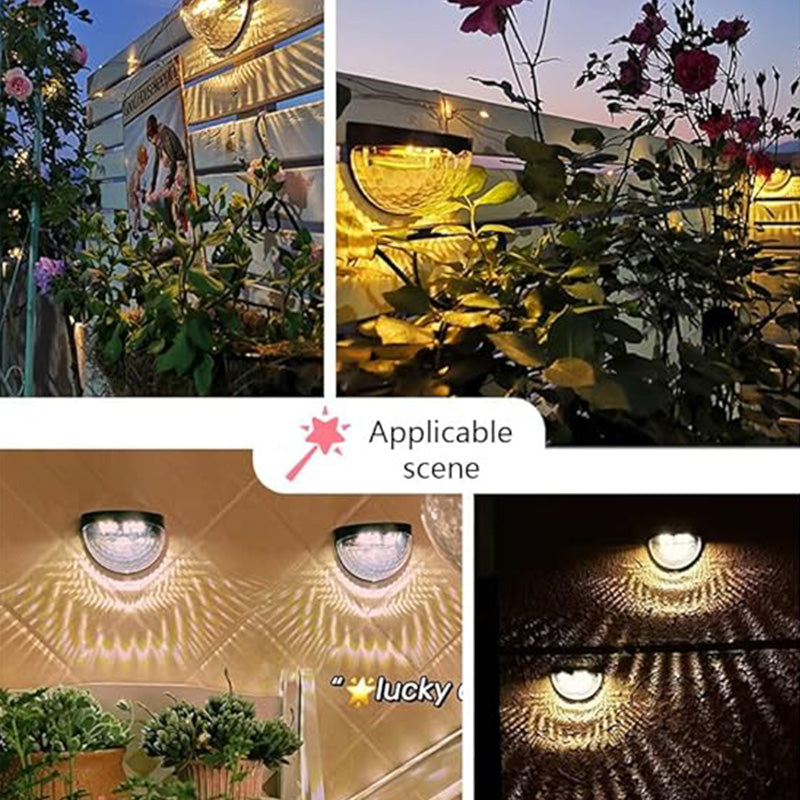 Decorative and waterproof solar fence lights for outdoor use
