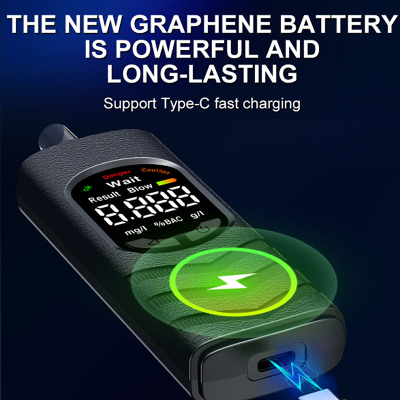 Éthylotest rechargeable avec écran LCD et message vocal