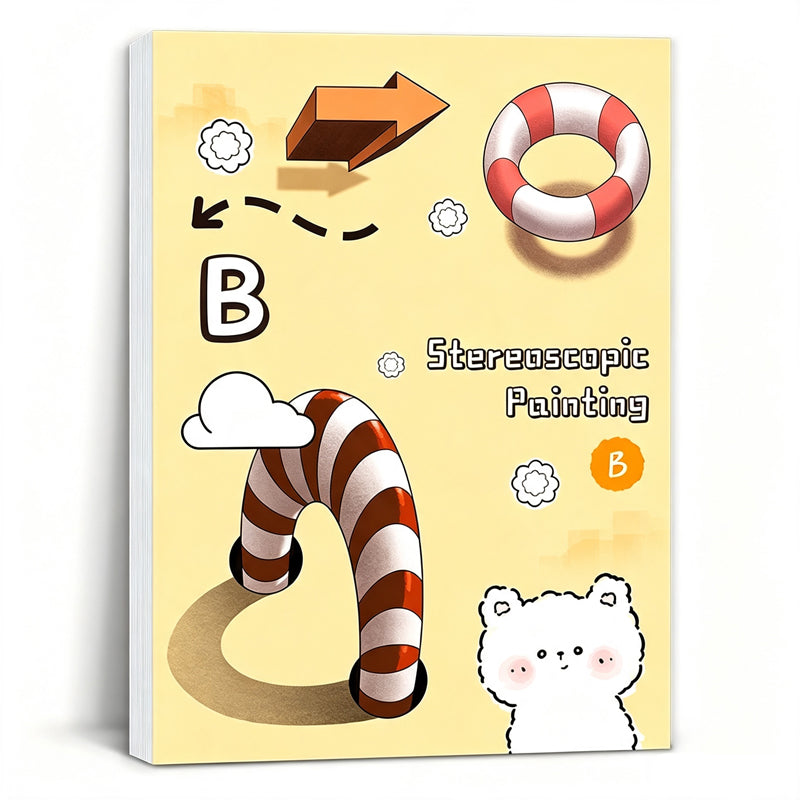 EN PROMOTION ! Livre de dessin stéréoscopique 3D pour enfants, avec activités de coloriage et de découpage, VERSION FRANÇAISE