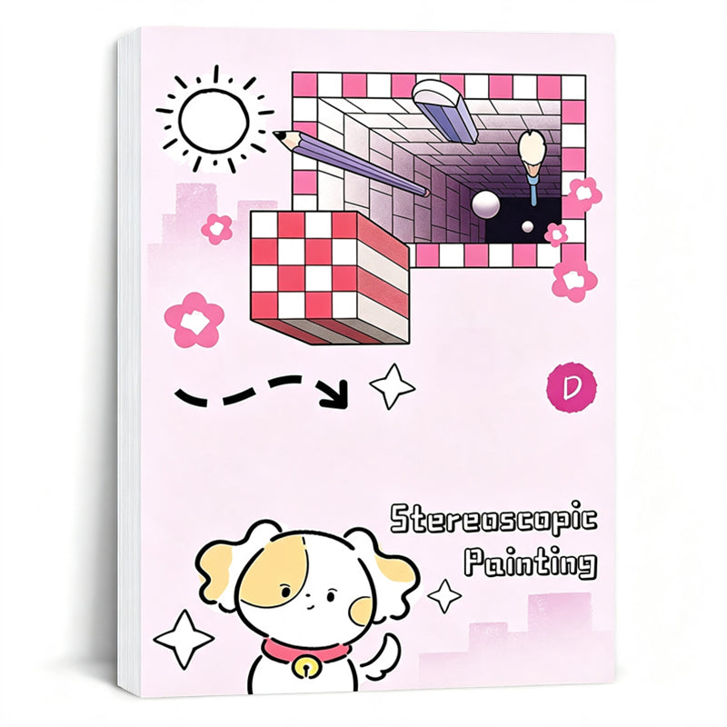 EN PROMOTION ! Livre de dessin stéréoscopique 3D pour enfants, avec activités de coloriage et de découpage, VERSION FRANÇAISE