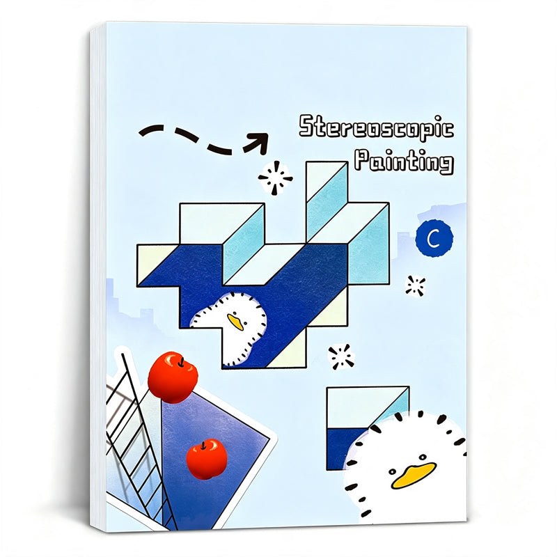 EN PROMOTION ! Livre de dessin stéréoscopique 3D pour enfants, avec activités de coloriage et de découpage, VERSION FRANÇAISE