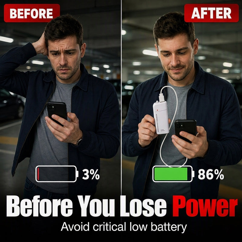 Chargeur portable d'urgence pour téléphone, batterie externe alimentée par piles AA avec lampe torche LED