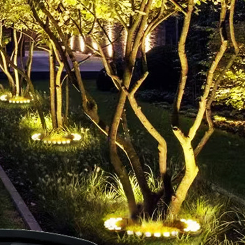 REDUCTION projecteur annulaire pour arbres Projecteurs étanches, lumière chaude et design discret Transforme votre jardin en allée féerique la nuit