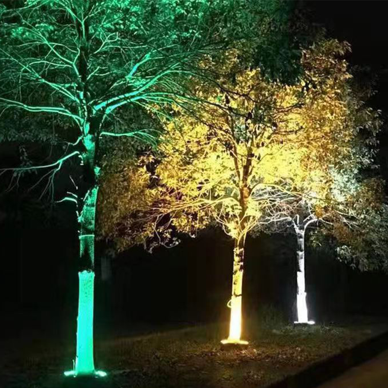 REDUCTION projecteur annulaire pour arbres Projecteurs étanches, lumière chaude et design discret Transforme votre jardin en allée féerique la nuit