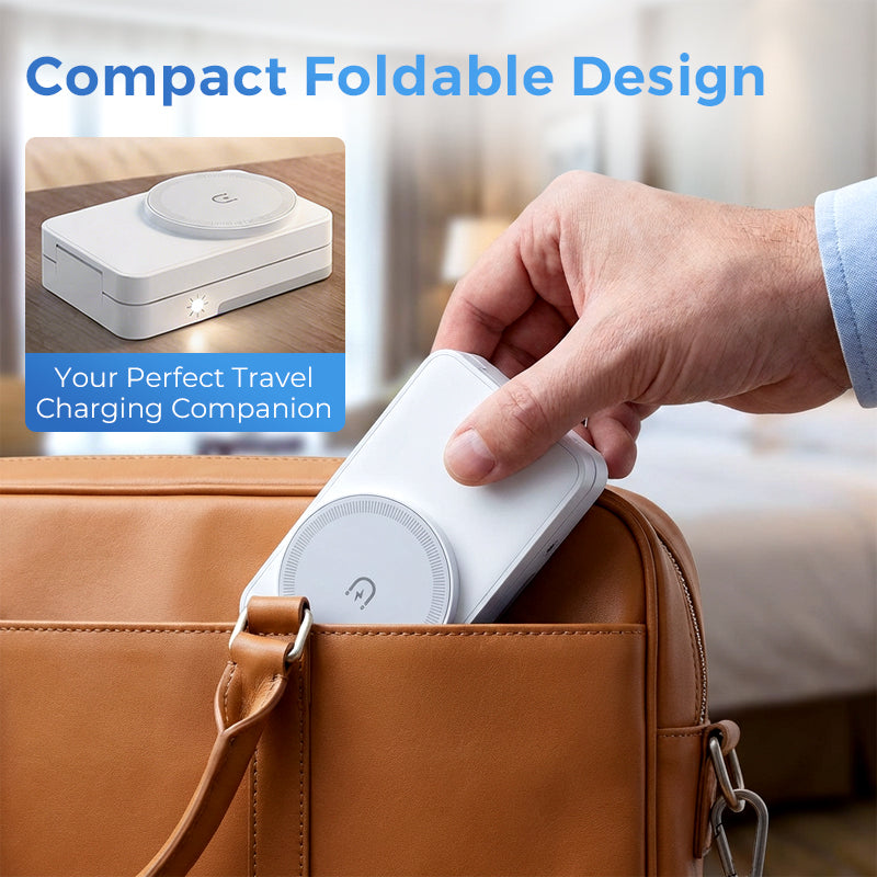 Support de charge magnétique pliable 3-en-1 pour vos appareils quotidiens