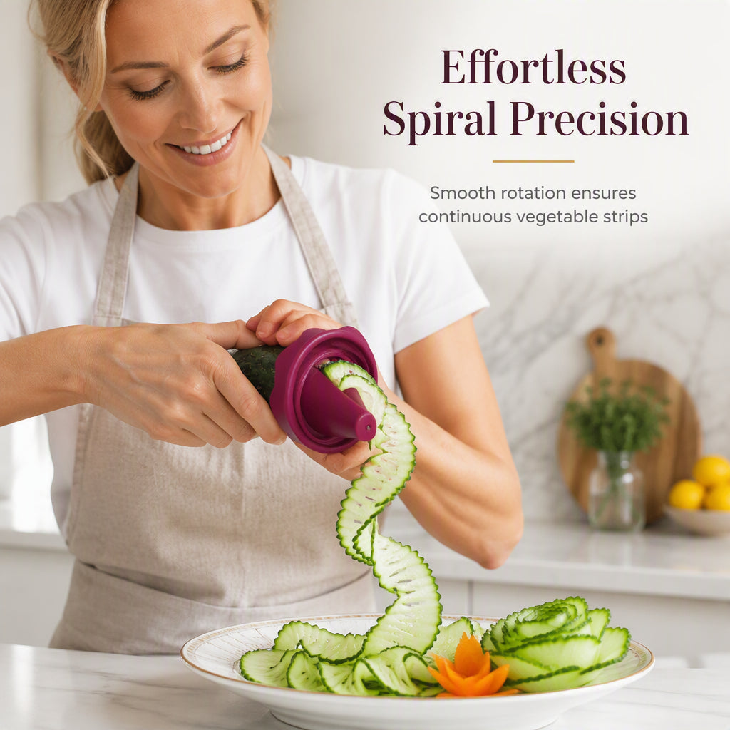 Spiralizer and manual vegetable cutter to make roses Transform your carrots into restaurant-worthy roses in 60 seconds