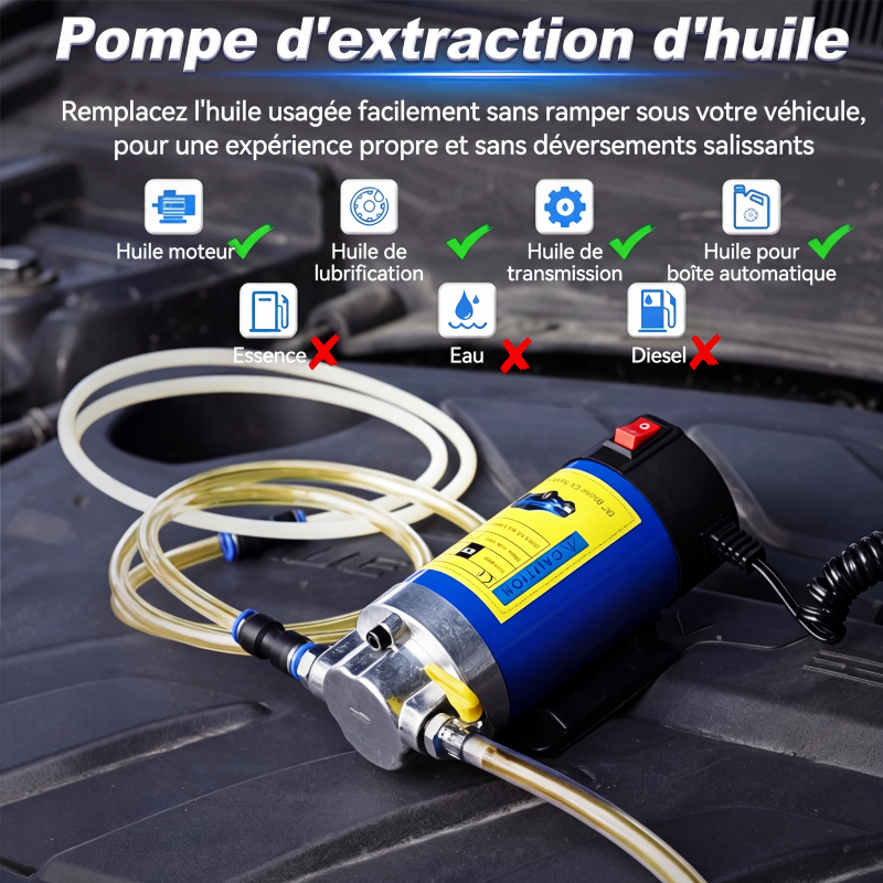 Pompe de transfert d'huile moteur portable DE RDUCTION