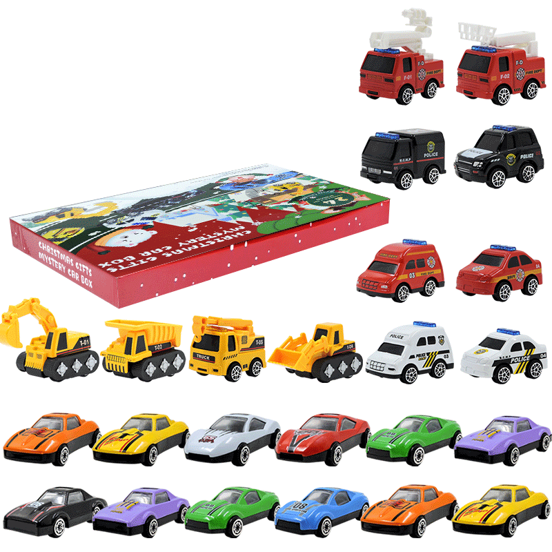 DE RÉDUCTION CALENDRIER DE L'AVENT GARÇON - 24 Jours de Chantier Miniature, Véhicules Allié avec Outils Réalistes