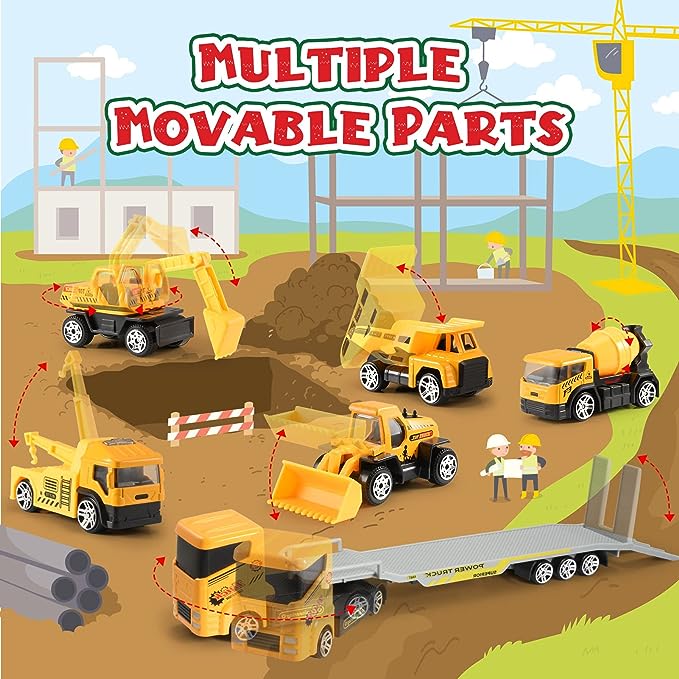 DE RÉDUCTION CALENDRIER DE L'AVENT GARÇON - 24 Jours de Chantier Miniature, Véhicules Allié avec Outils Réalistes