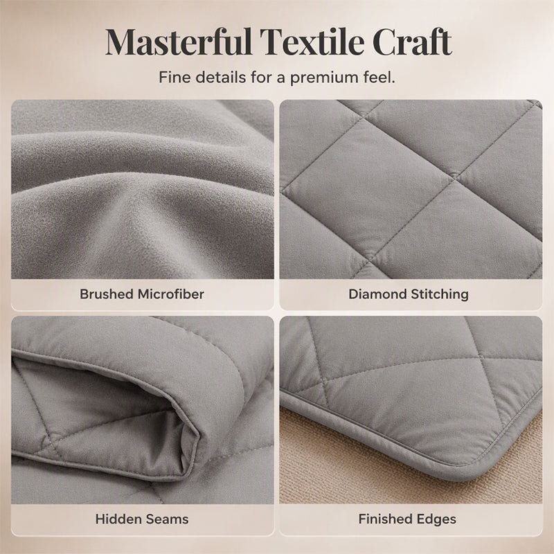 DE RÉDUCTION Parure de Couette Matelassée 3 Pièces avec Taies d'Oreiller