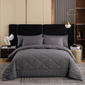DE RÉDUCTION Parure de Couette Matelassée 3 Pièces avec Taies d'Oreiller