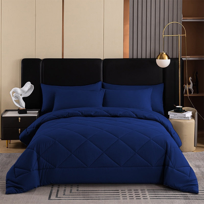 DE RÉDUCTION Parure de Couette Matelassée 3 Pièces avec Taies d'Oreiller