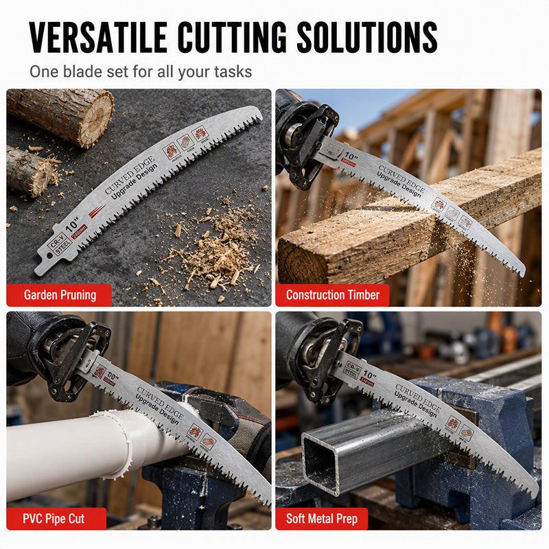 Lames de scie sabre universelles multi-matériaux, durables, remplacez vos lames usées en un instant, pour couper bois, métal, PVC et plus encore, sur tous les chantiers