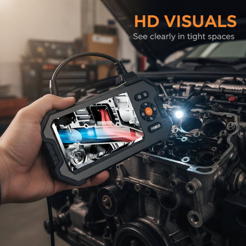 DE REDUCTION Caméra endoscopique HD 1080p, écran 4,3" & IP67 Inspection précise
