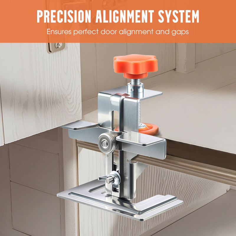 Adjustable mounting jig for cabinet doors