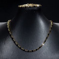 DE RÉDUCTION Parure Bijoux Scintillants pour Homme Collier & Bracelet Zircon Cubique, Style Street Luxe
