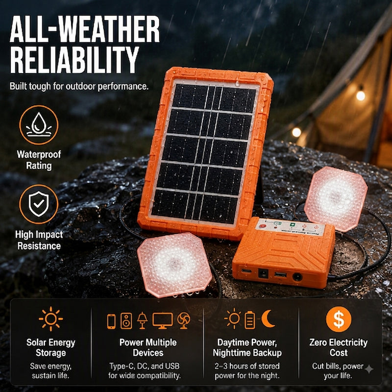 RÉDUCTION IMMÉDIATE Panneau solaire portable en matériau résistant Recharge et alimentation 2-en-1, pour téléphones, batteries et appareils, camping et urgence