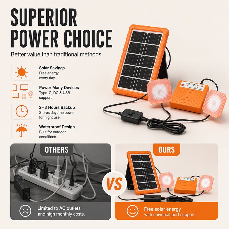 RÉDUCTION IMMÉDIATE Panneau solaire portable en matériau résistant Recharge et alimentation 2-en-1, pour téléphones, batteries et appareils, camping et urgence