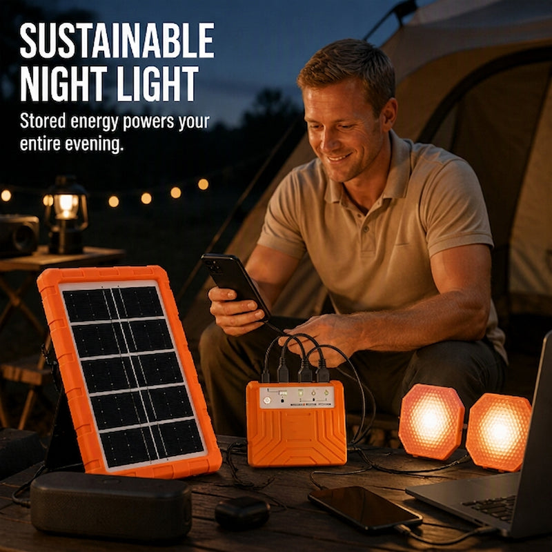 RÉDUCTION IMMÉDIATE Panneau solaire portable en matériau résistant Recharge et alimentation 2-en-1, pour téléphones, batteries et appareils, camping et urgence