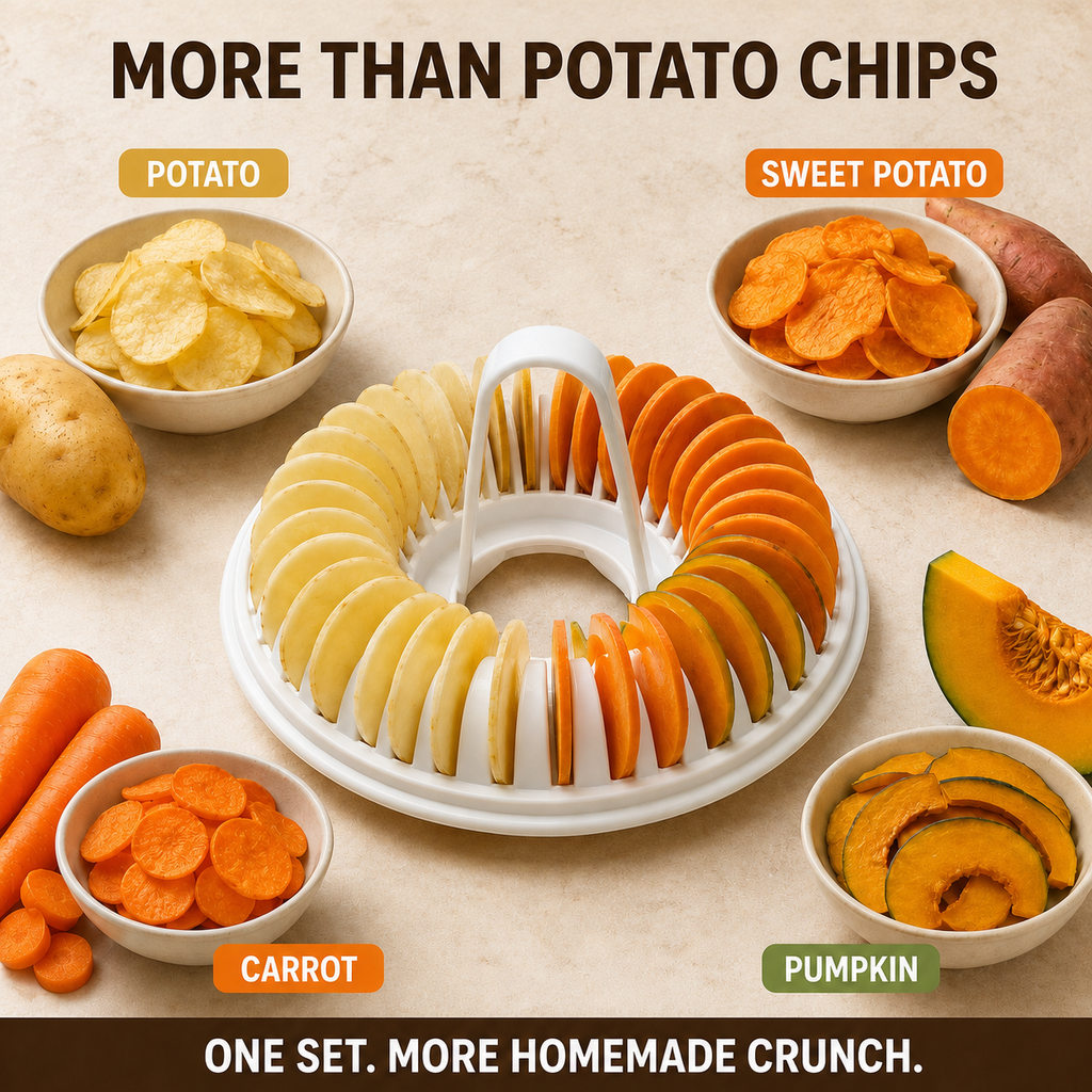Machine à chips de pommes de terre maison pour micro-ondes avec ensemble de bols et trancheuse
