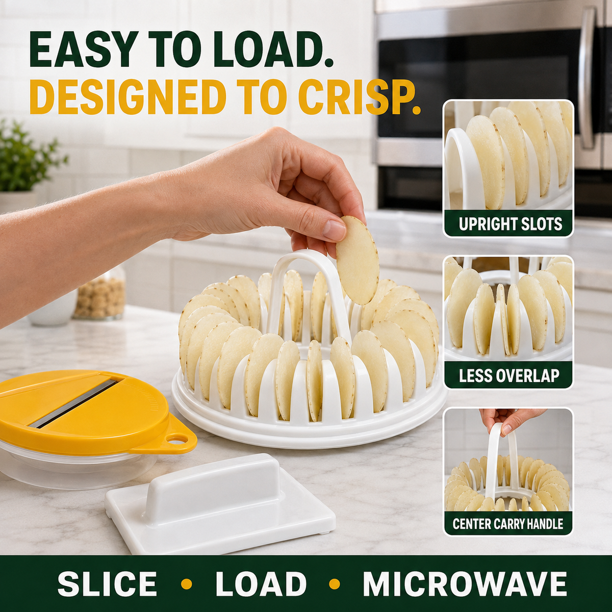Machine à chips de pommes de terre maison pour micro-ondes avec ensemble de bols et trancheuse