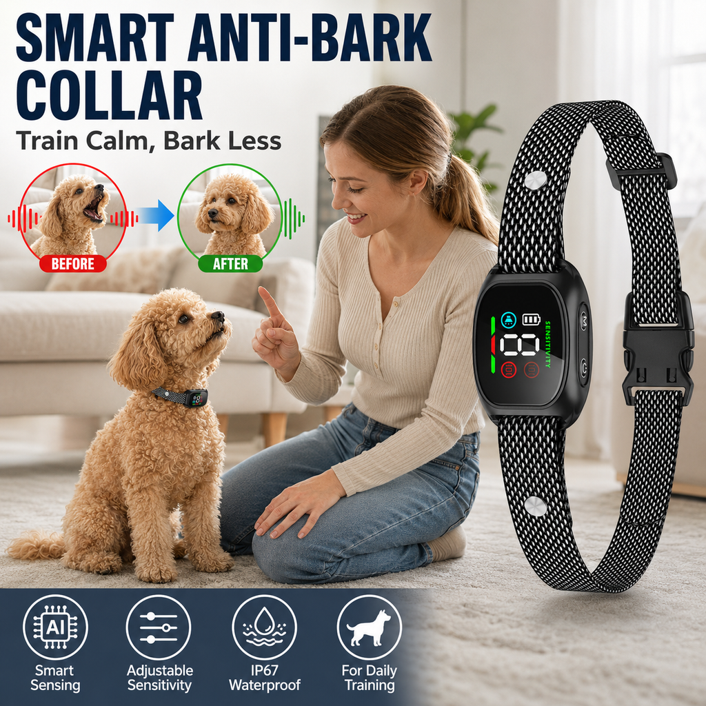 Smart dog anti-bark collar