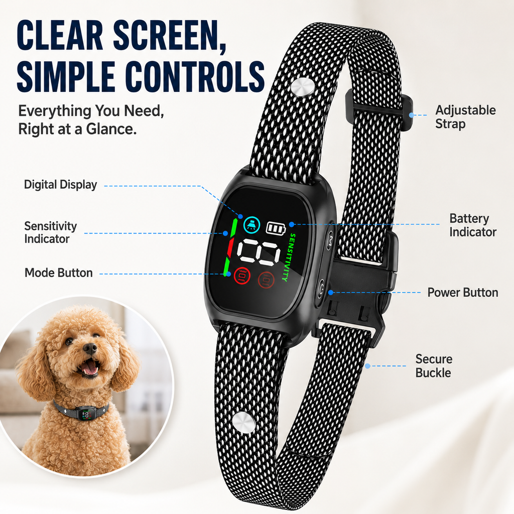 Smart dog anti-bark collar