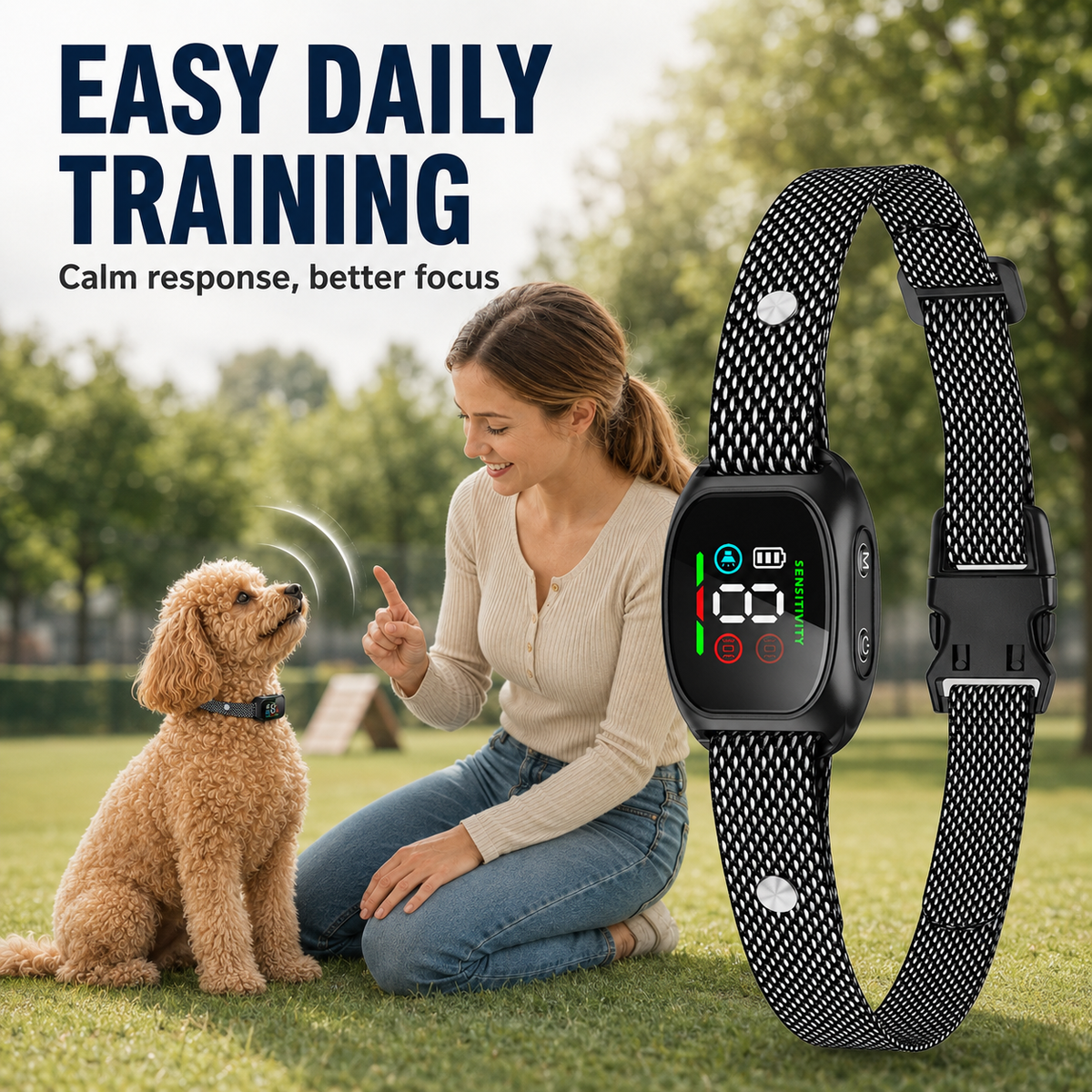 Smart dog anti-bark collar