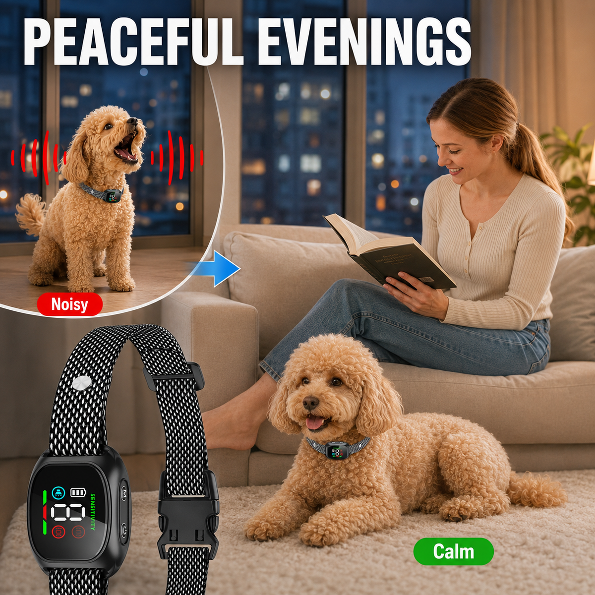 Smart dog anti-bark collar