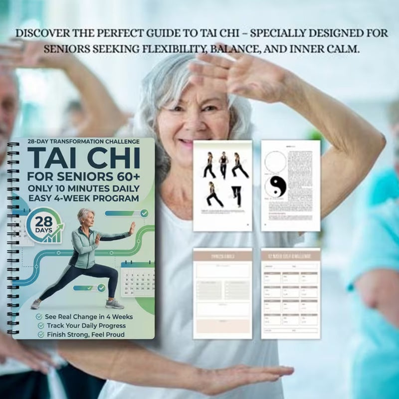 Livre 28 jours de tai-chi Un programme progressif pour débutants, apaise le stress, améliore l'équilibre et le sommeil, la routine bien-être à adopter chez soi
